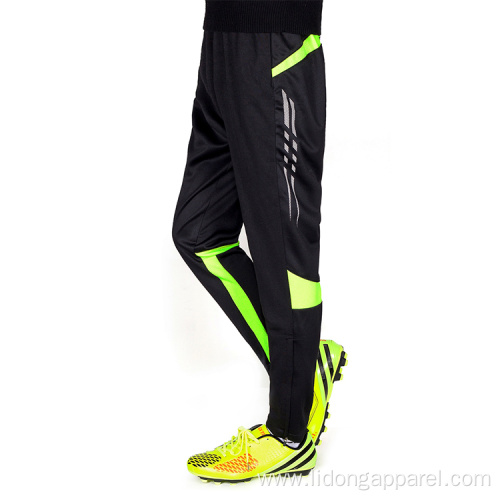 Custom Cheap Zipper Pocket Polyester Soccer Long Pants